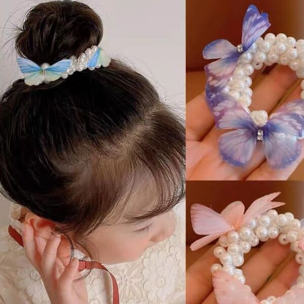 Butterfly Pearl Hairties