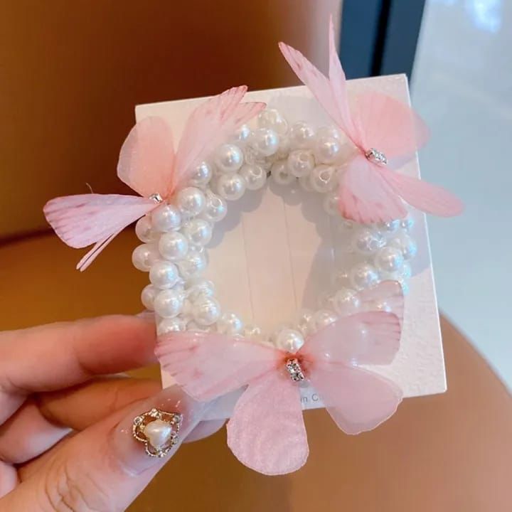 Butterfly Pearl Hairties