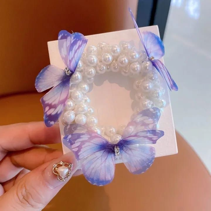 Butterfly Pearl Hairties