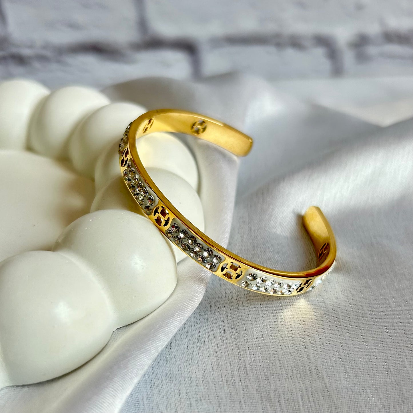 Stone Studded Statement Bracelet