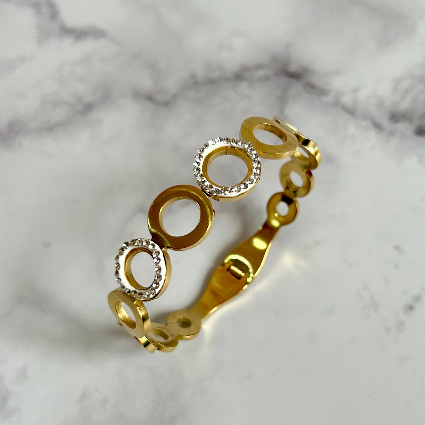 White Shine Statement Bracelet