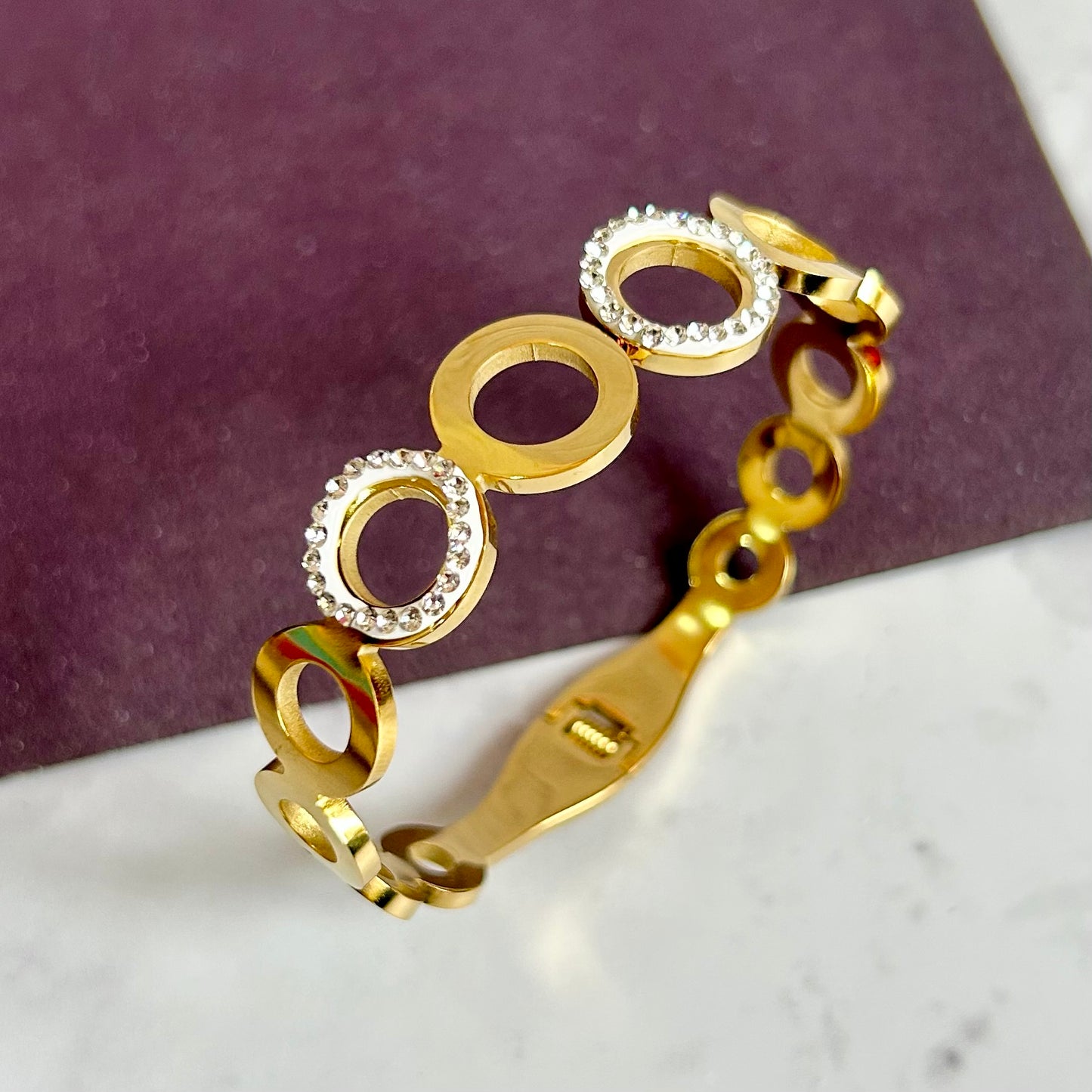 White Shine Statement Bracelet