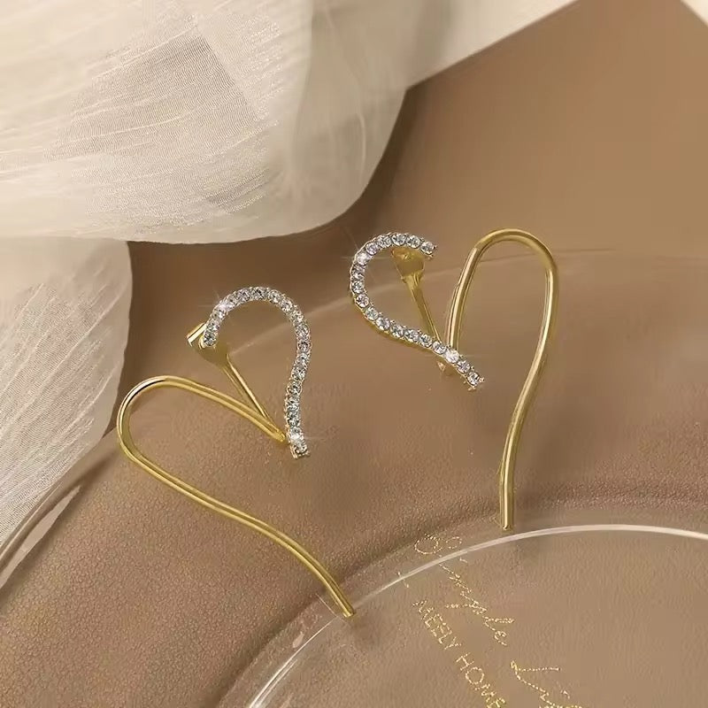 Heart Bliss Golden Earrings