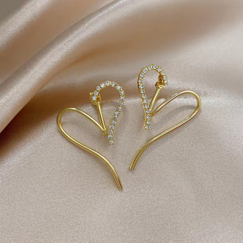 Heart Bliss Golden Earrings