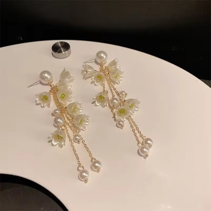 Blooming Pearl Drop Earrings