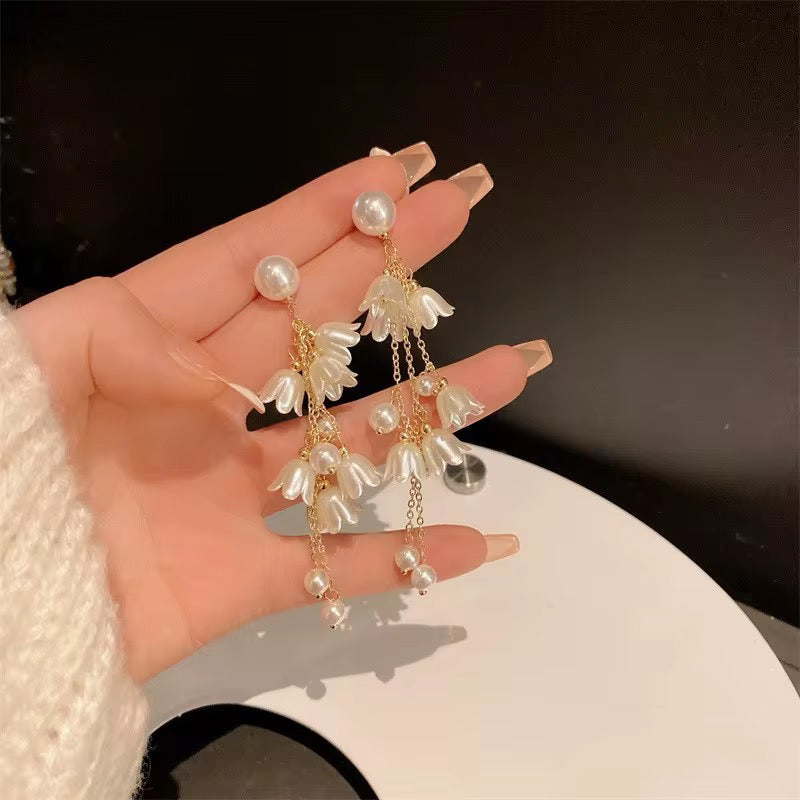 Blooming Pearl Drop Earrings