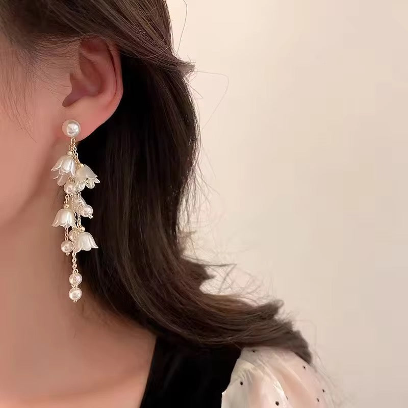 Blooming Pearl Drop Earrings