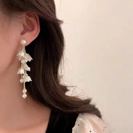 Blooming Pearl Drop Earrings