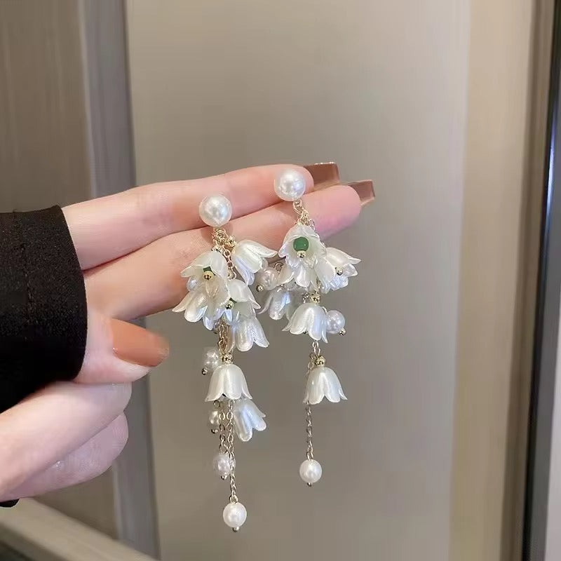 Blooming Pearl Drop Earrings