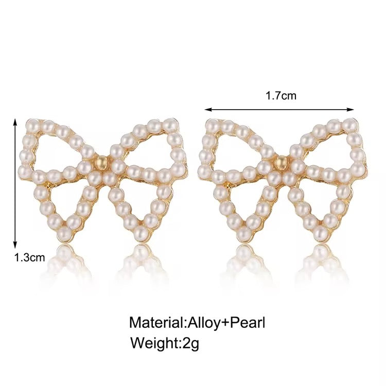 Pearl Bow Elegance Earrings