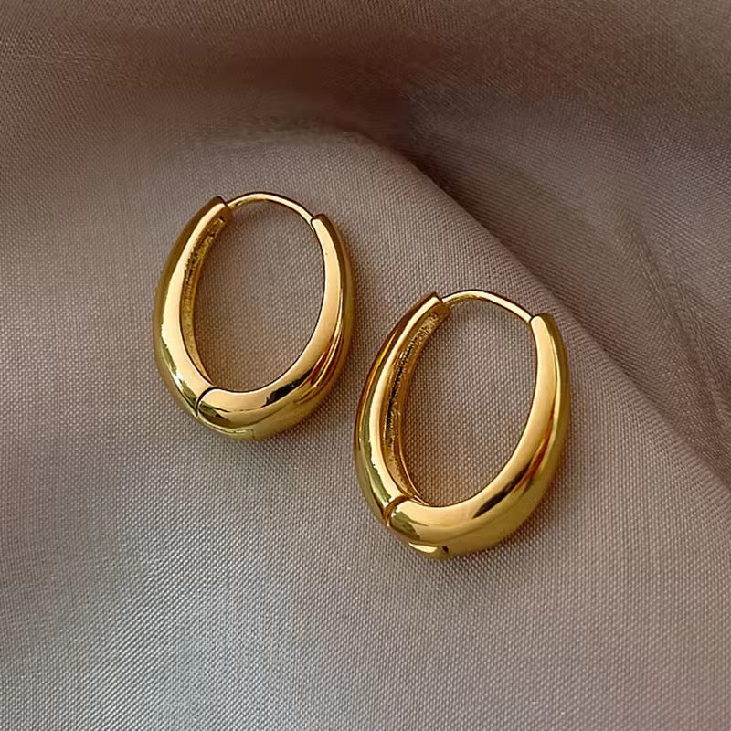 Oval Shaped Statement Hoops