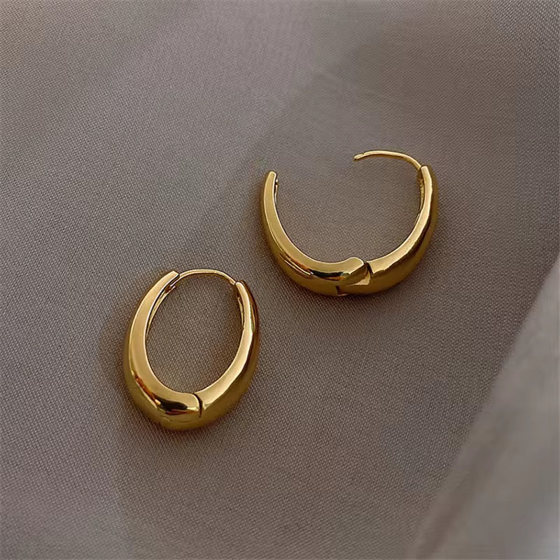 Oval Shaped Statement Hoops