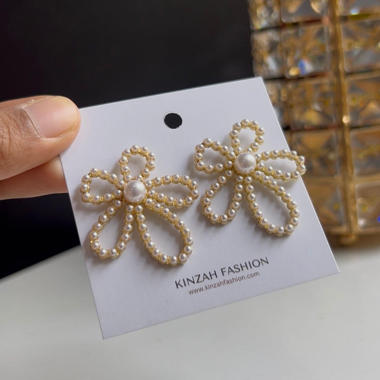Pearl Floral Earrings
