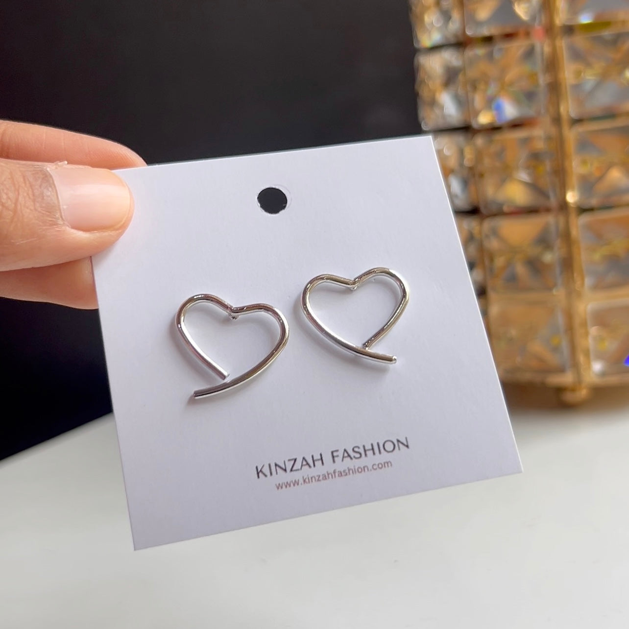 Silver Heart Earrings