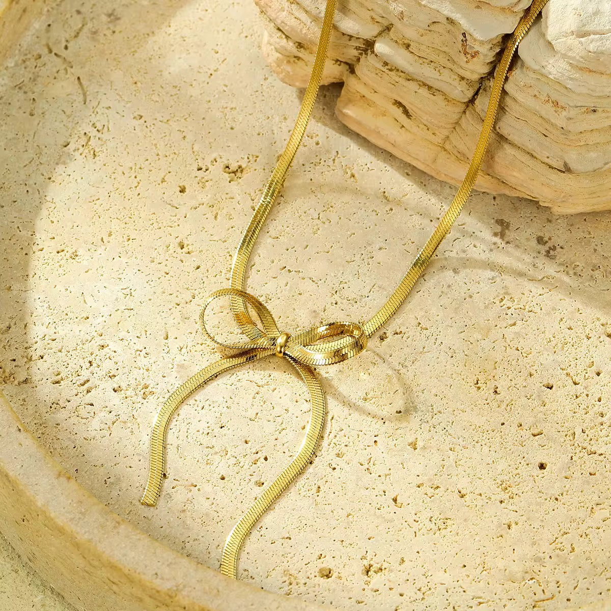 Golden Bow Necklace