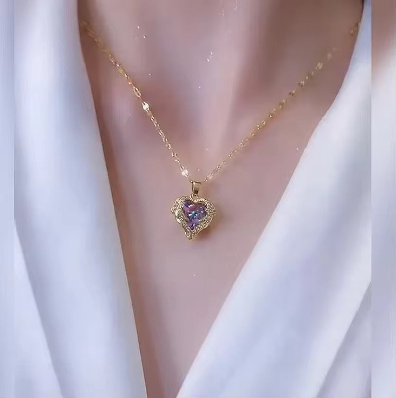 Unicorn Heart Necklace-Anti Tarnish