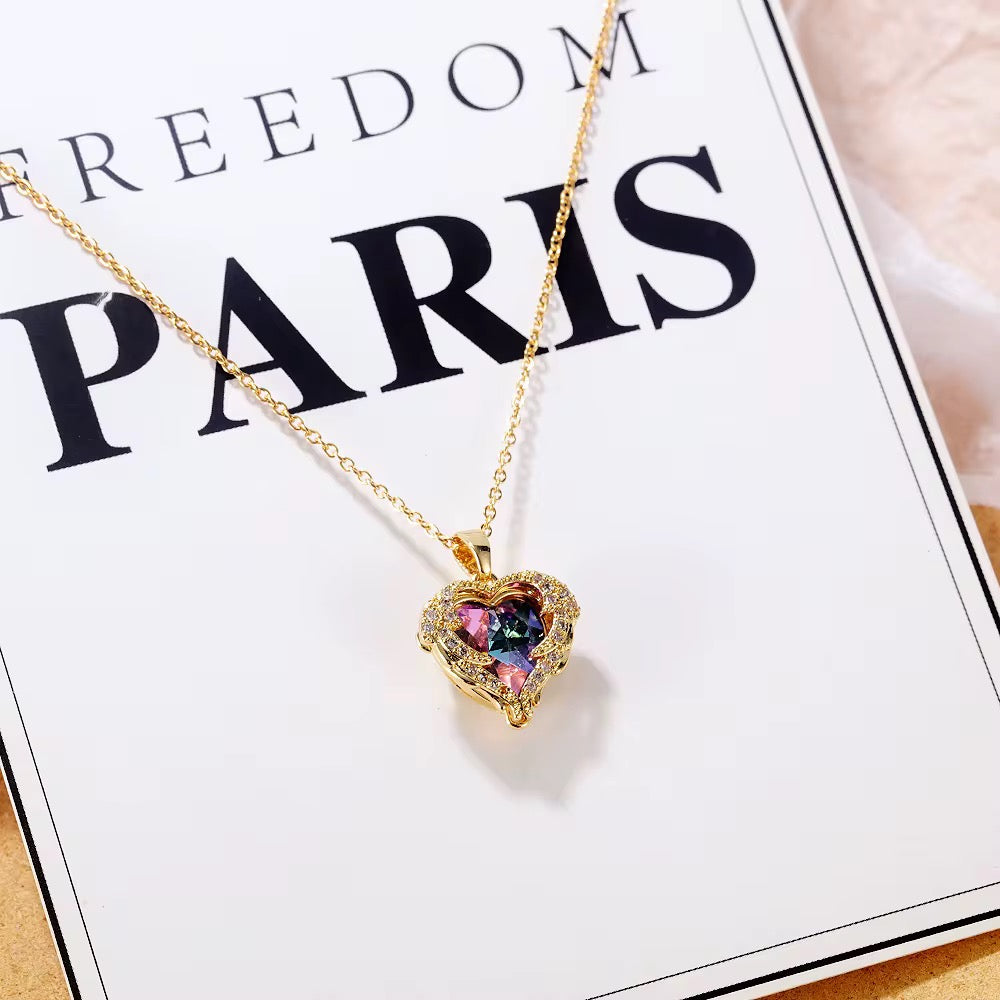 Unicorn Heart Necklace-Anti Tarnish
