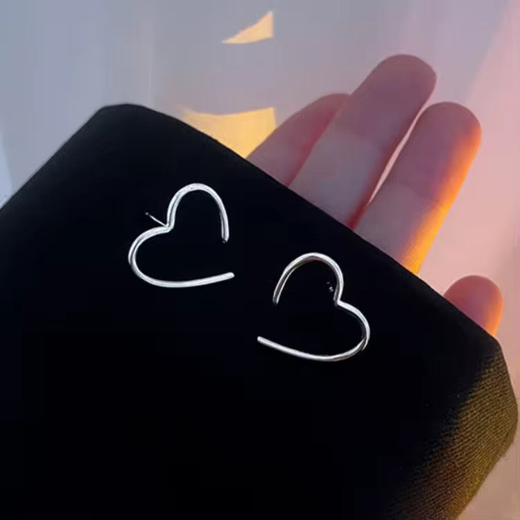 Silver Heart Earrings