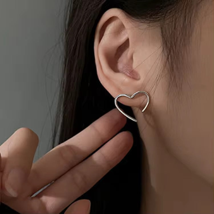 Silver Heart Earrings