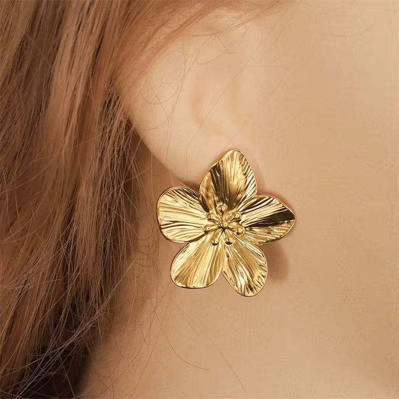 Floral Anti Tarnish Earrings