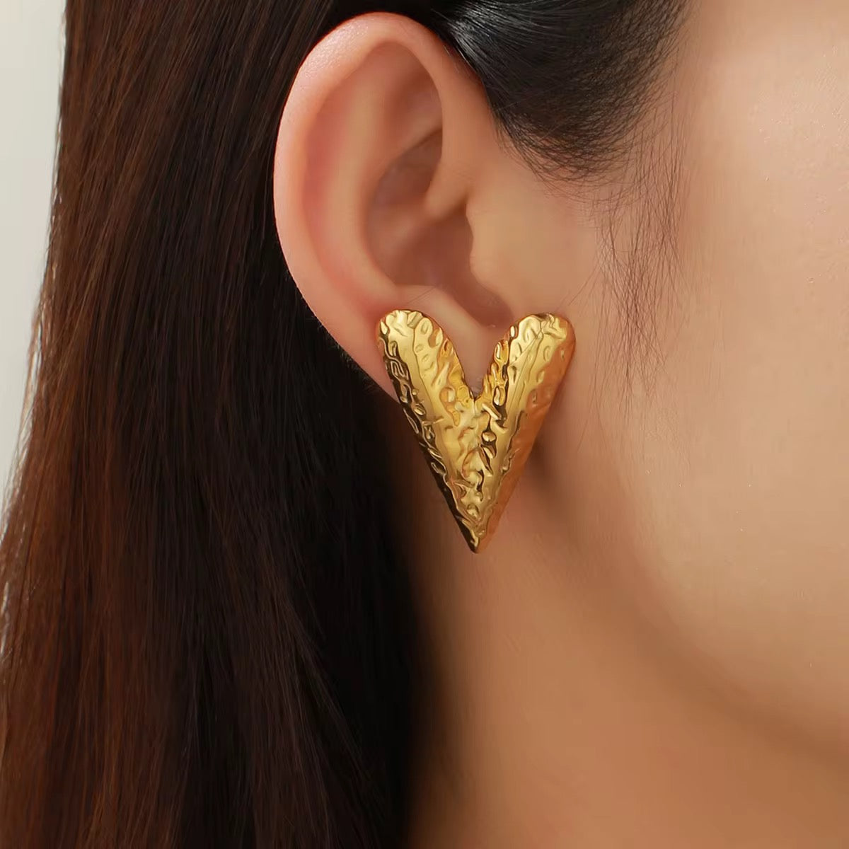 Golden Amour Earrings-Anti Tarnish