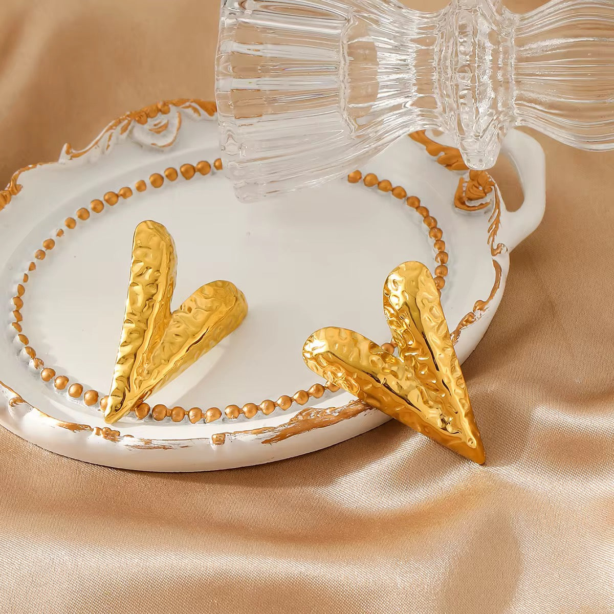 Golden Amour Earrings-Anti Tarnish