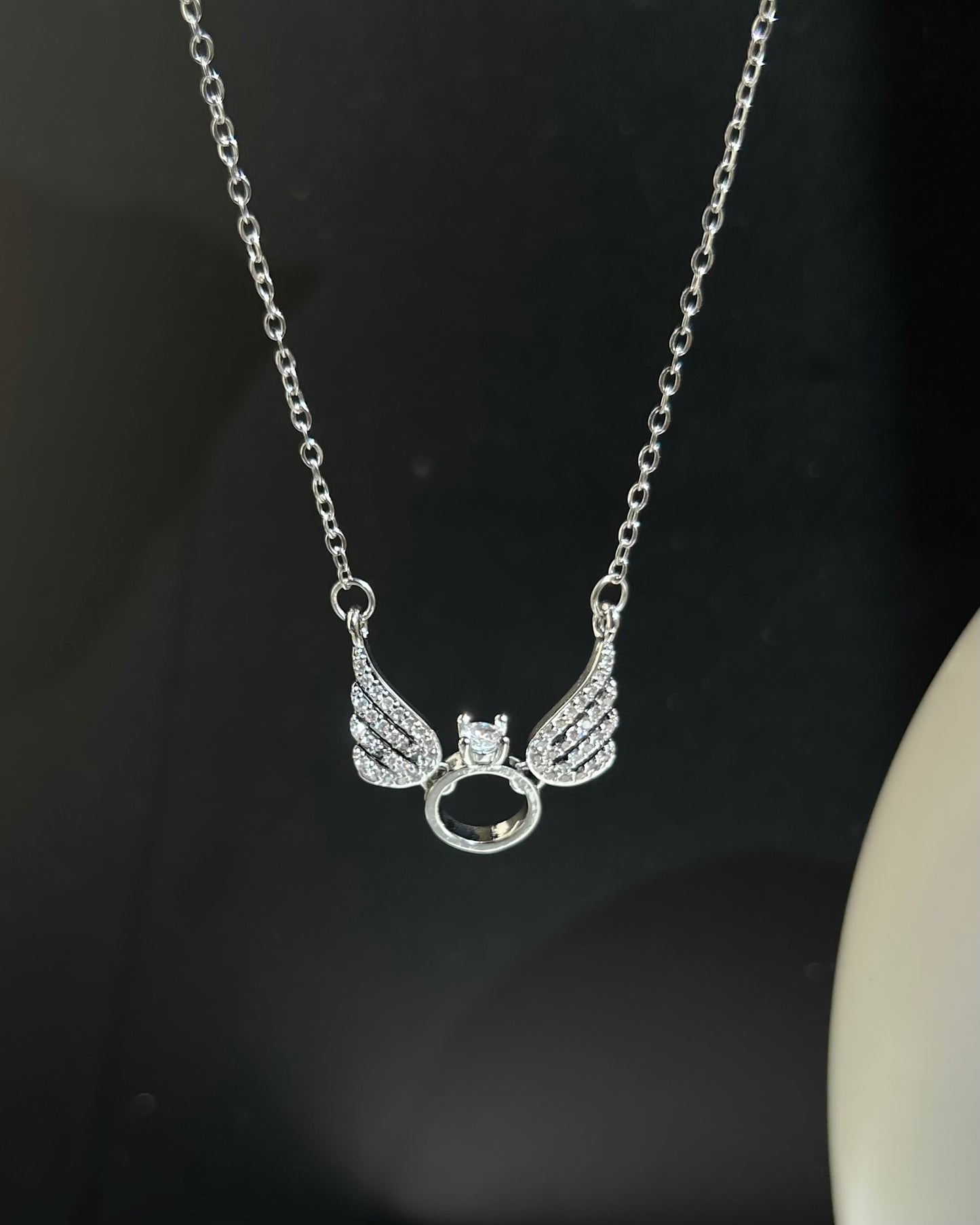 Ring In Wing Necklace (Stainless Steel)