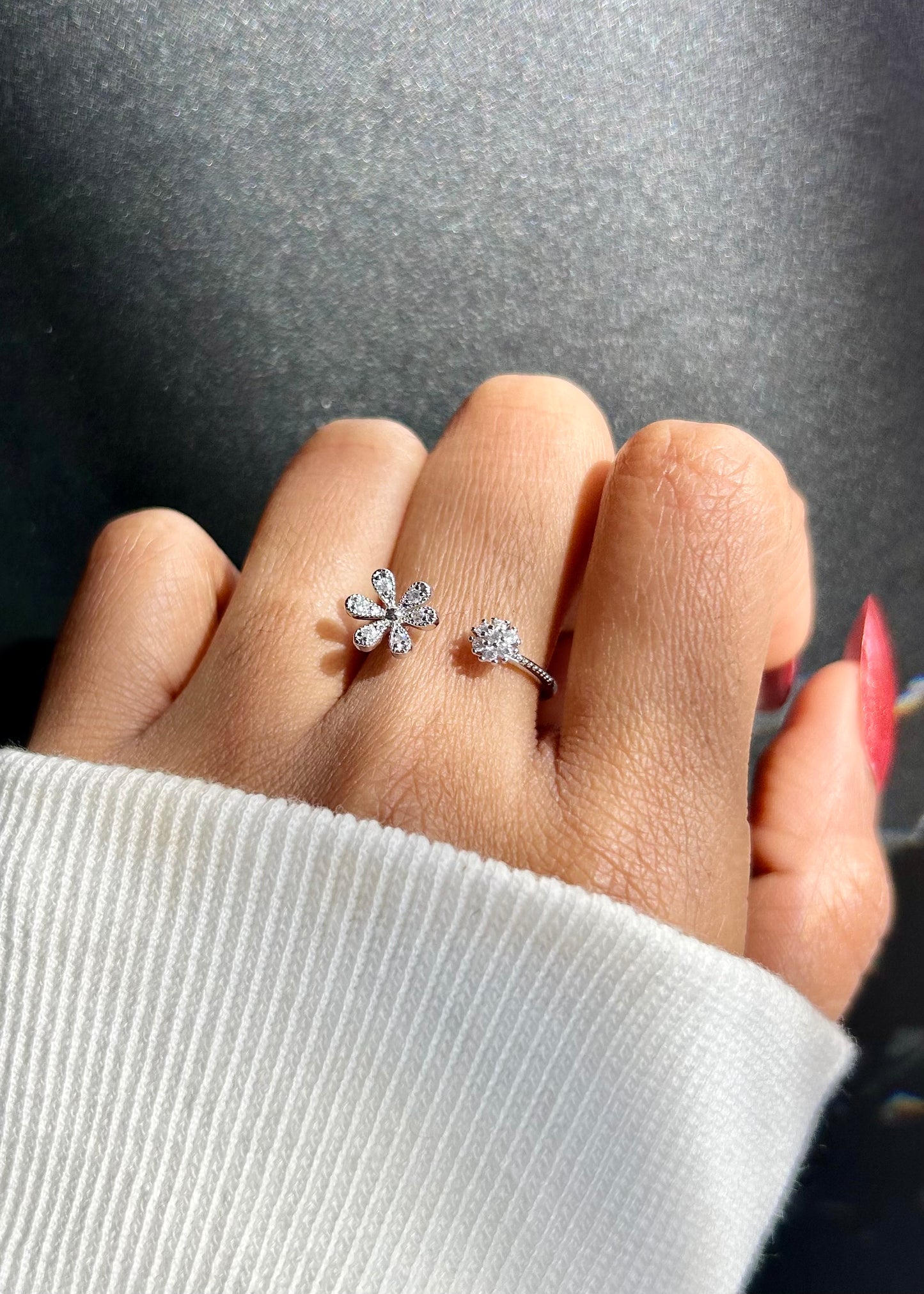 Twin Flower Ring