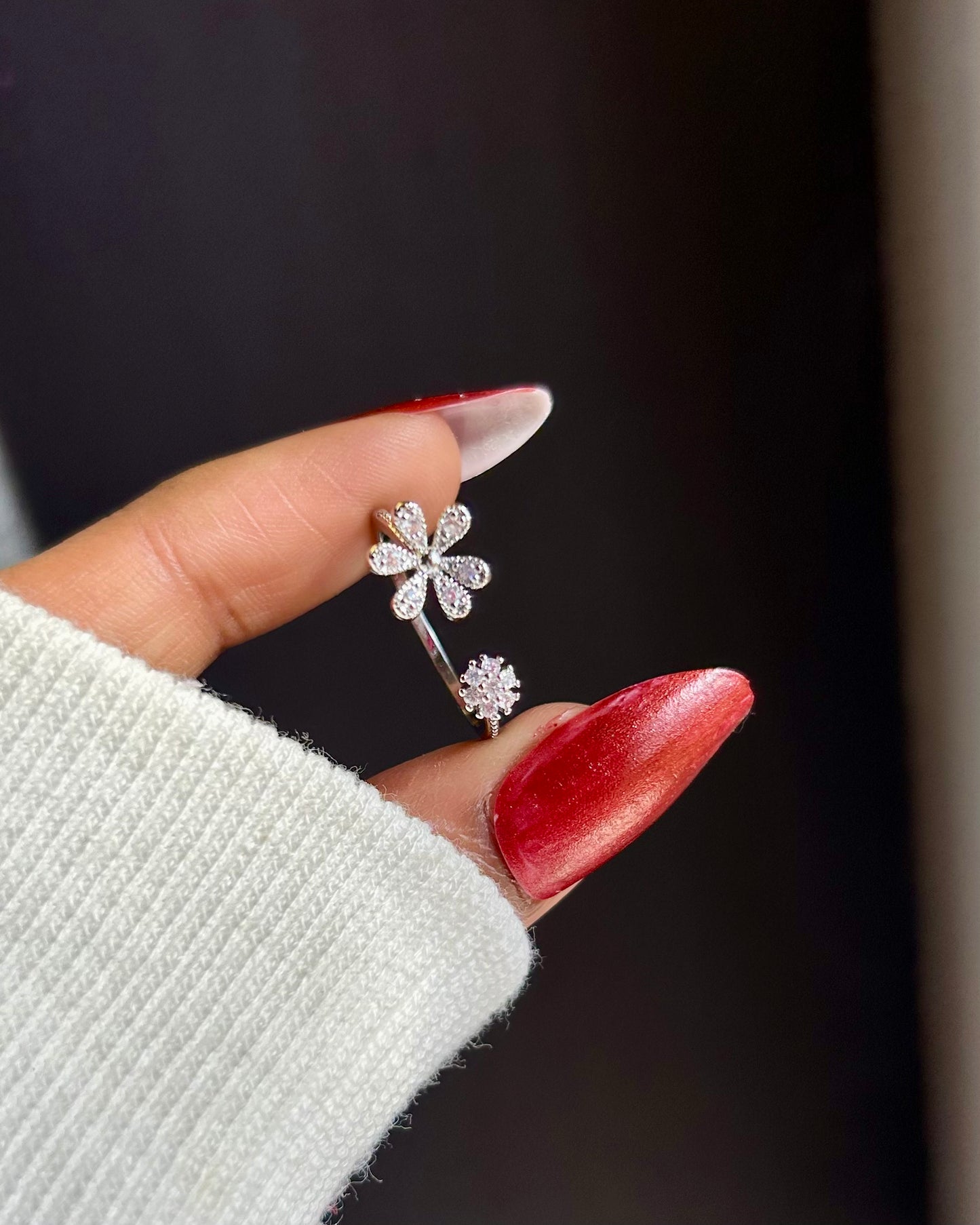 Twin Flower Ring