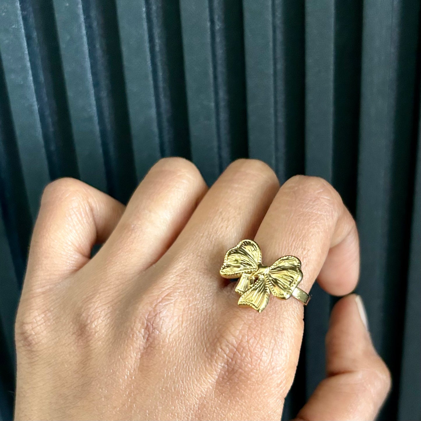 Belle Bow Anti Tarnish Ring
