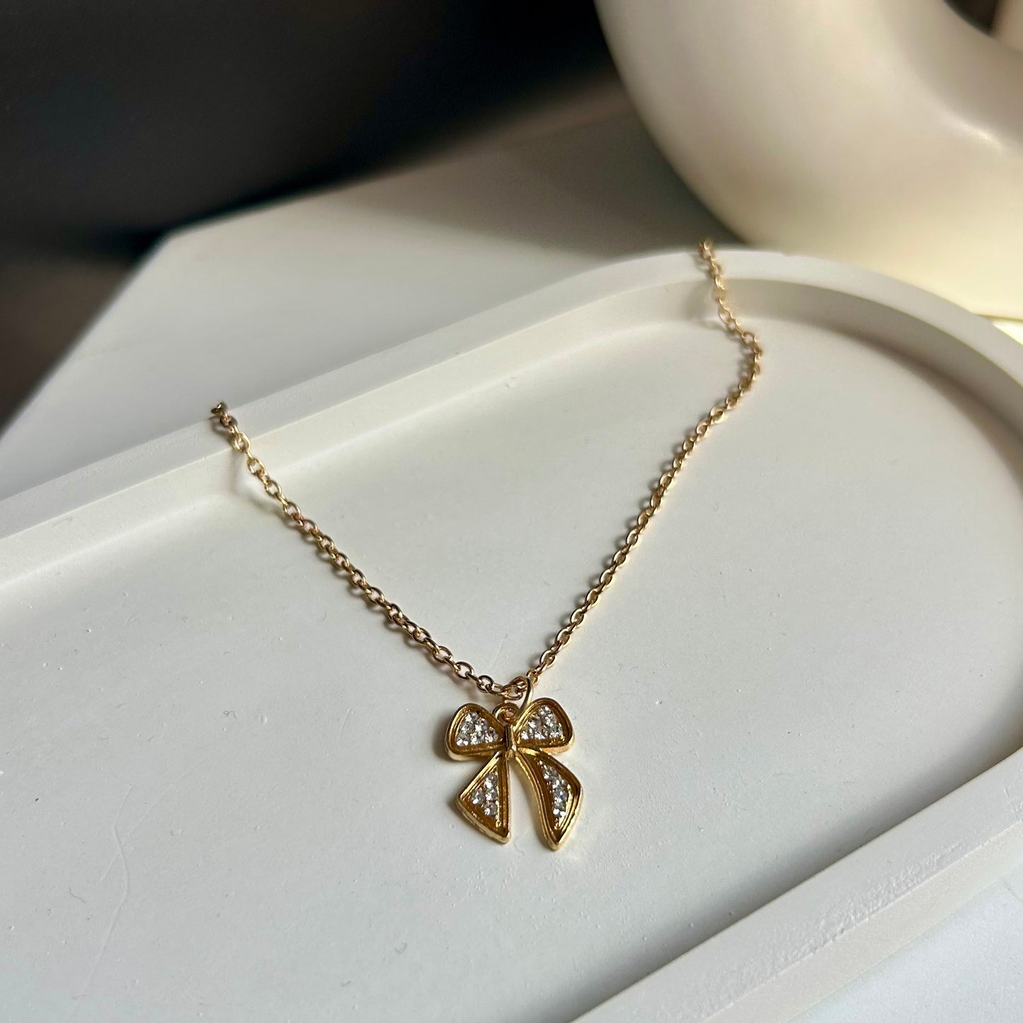 Bow Charm Necklace