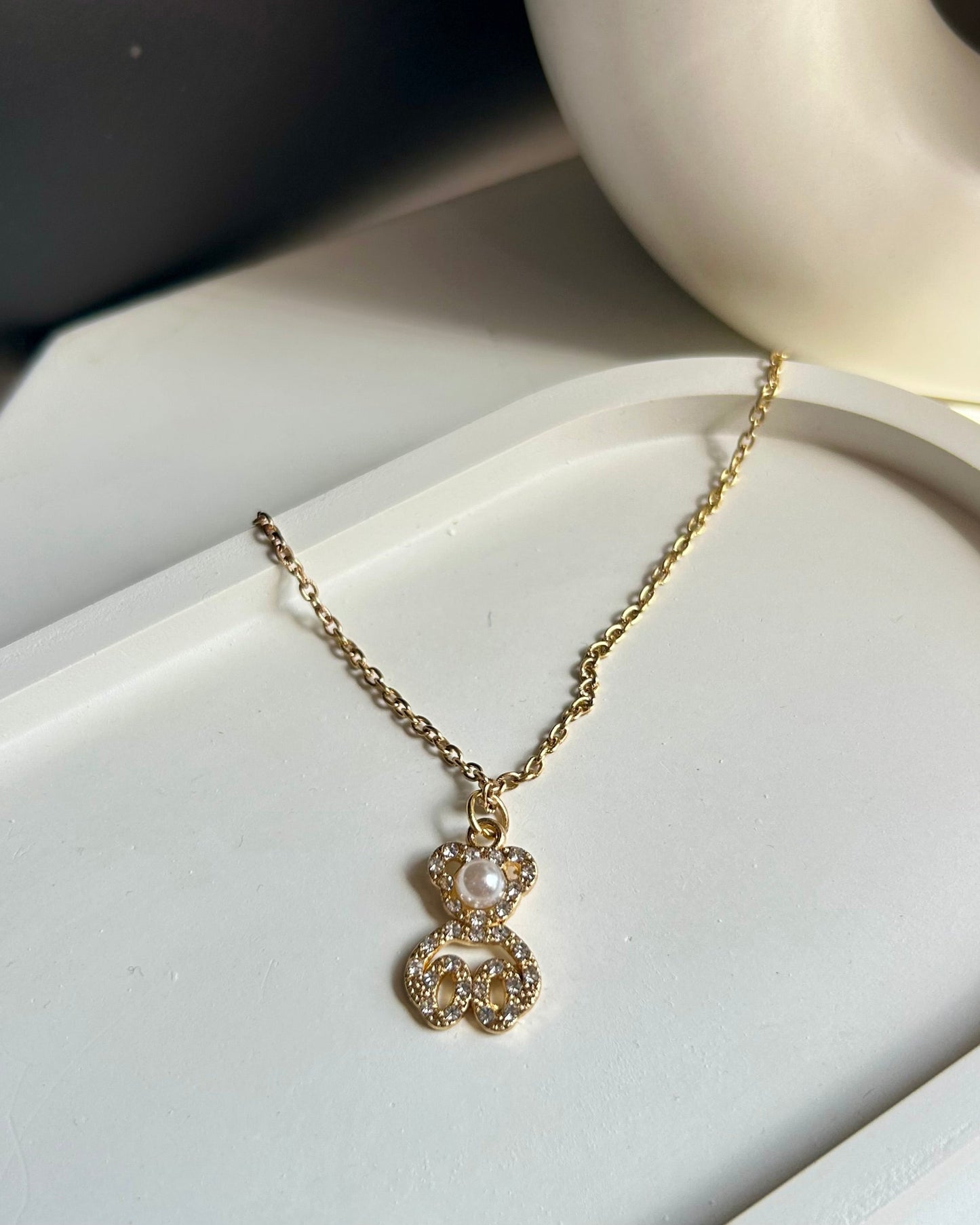 Pearl Teddy Necklace