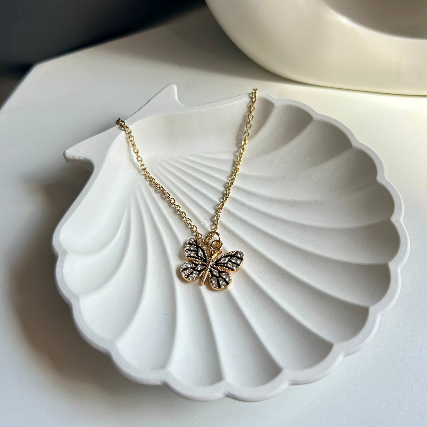 Black Butterfly Necklace