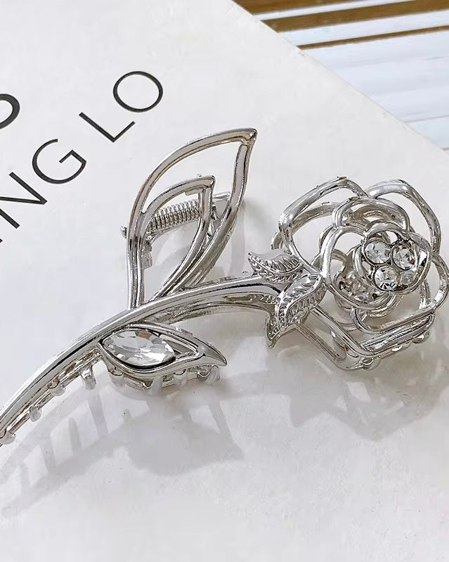 Rose Stone Claw Clips