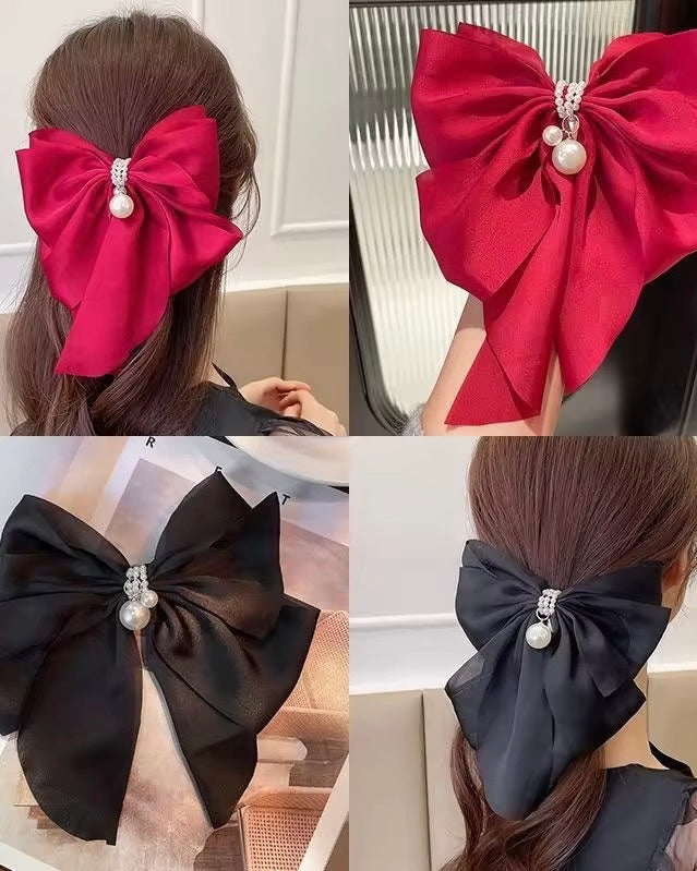 Pearl Satin Luxe Bow