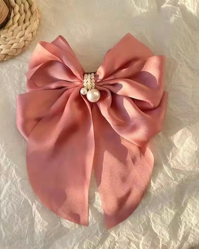 Pearl Satin Luxe Bow