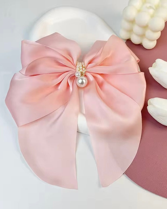 Pearl Satin Luxe Bow