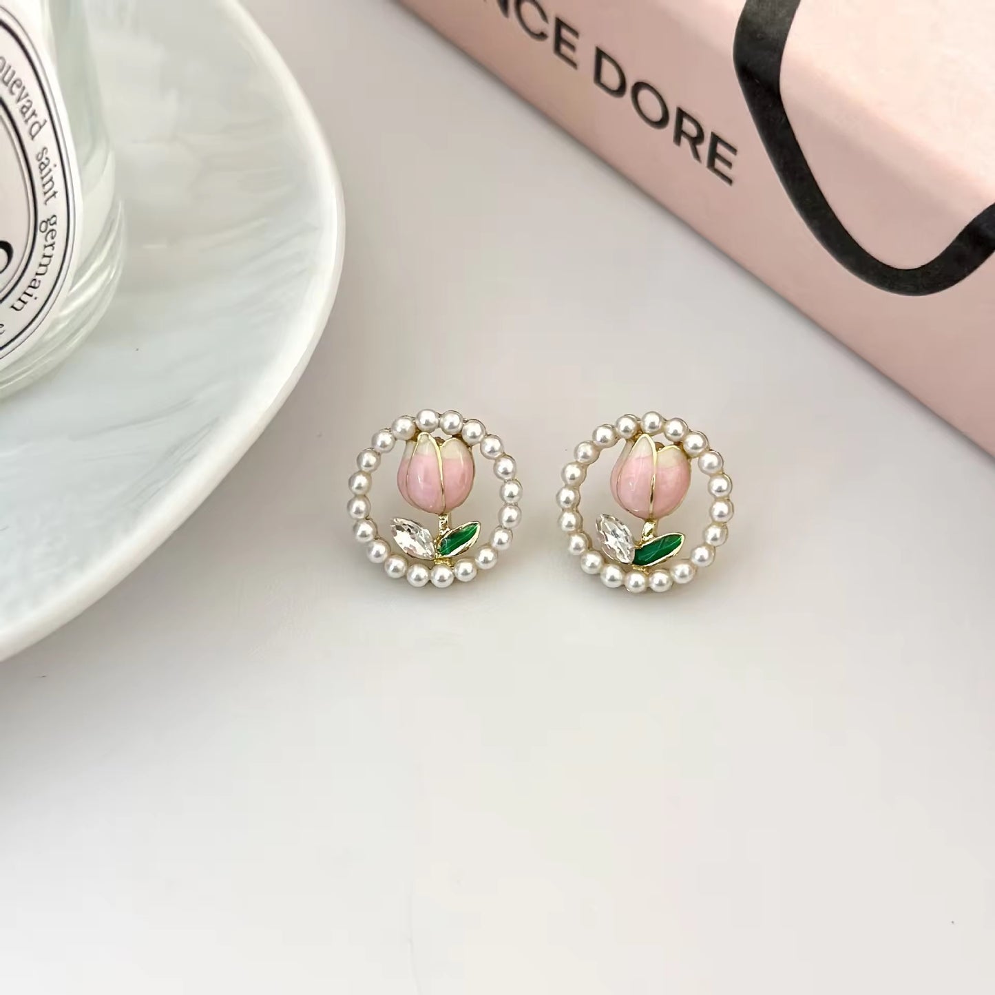 Pearl Tulip Earrings