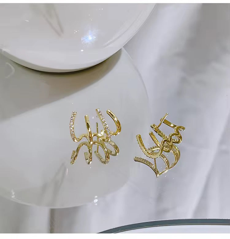 Korean Ear Jacket Earrings