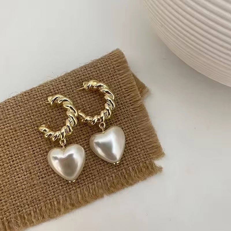 Golden Heart Earrings