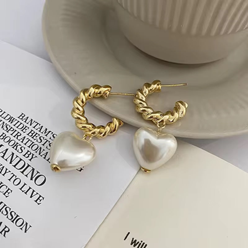 Golden Heart Earrings