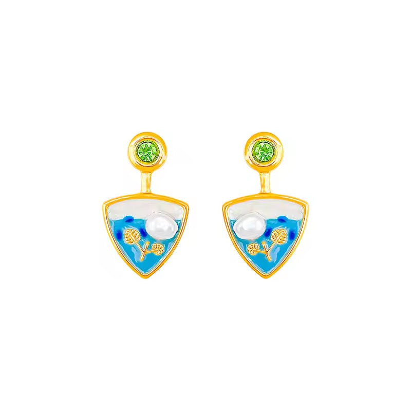 Pearl In Sea Earrings