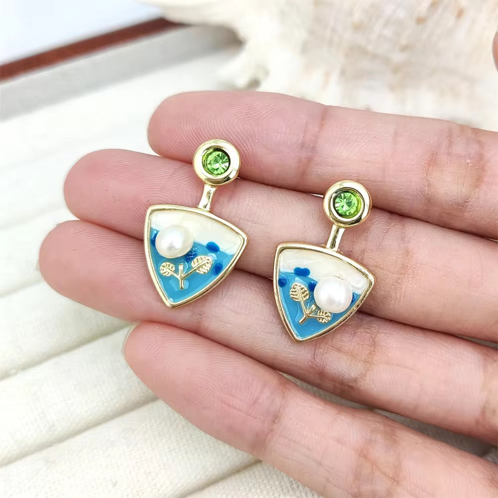Pearl In Sea Earrings