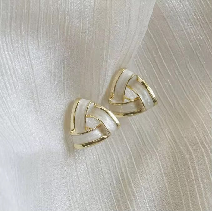 Geometric Enamel Earrings