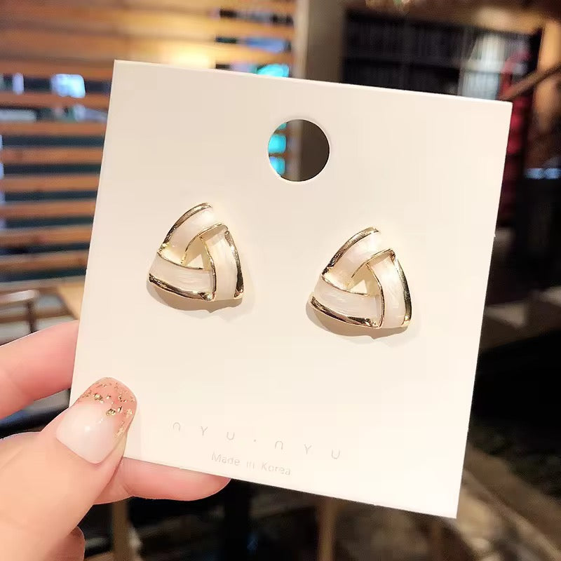 Geometric Enamel Earrings