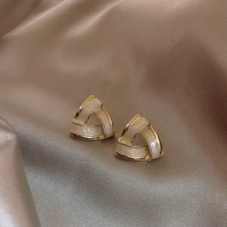 Geometric Enamel Earrings