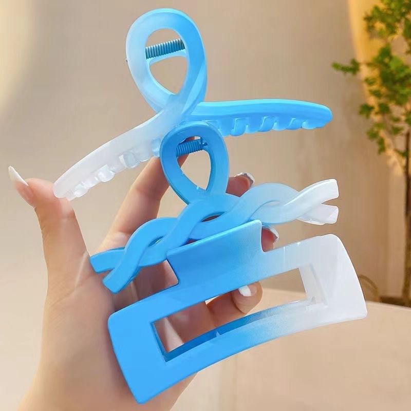 Blue Themed Hair Claw Clutcher Set Of 10