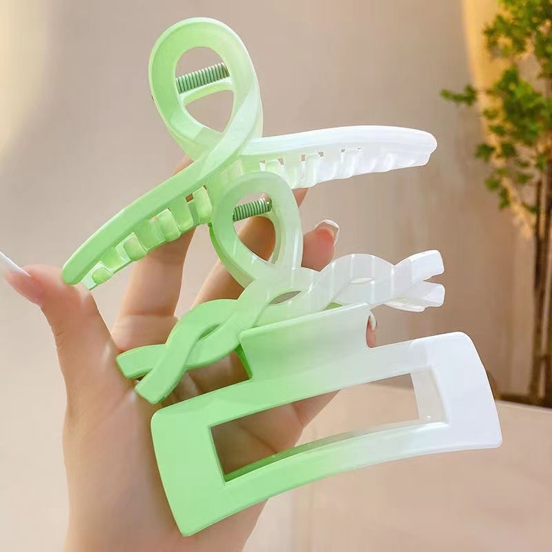 Green Themed Hair Claw Clutcher Set Of 10