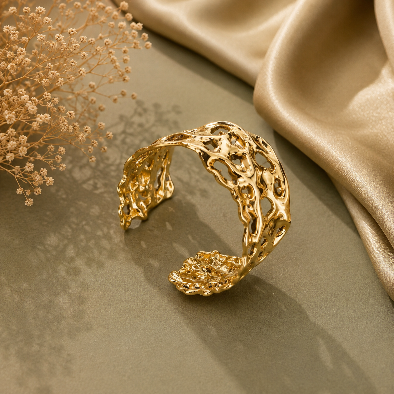 Golden Bloom Cuff
