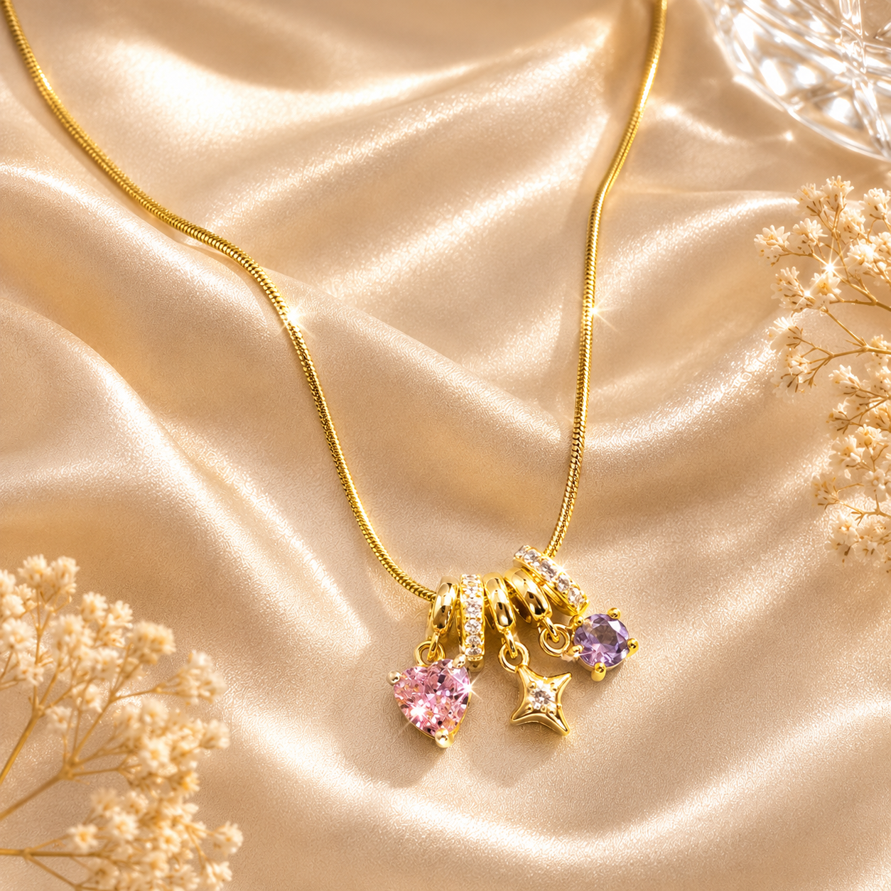 Stardust Heart Necklace - Anti Tarnish